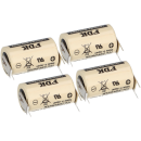 4x FDK Lithium 3V Batterie CR 14250SE-FT1 1/2AA - Zelle 2/1 pin ++/- Rastermaß: 7,5mm