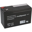 Multipower Blei Akku MP8-12C Pb 12V 8Ah Zyklenfest AGM