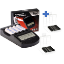 Kraftmax BC-4000 Pro Akku & USB Ladegerät 8x LSD Plus Micro AAA 930mAh Akkus 2 Box