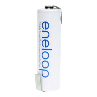 10er Pack Panasonic Eneloop AA Mignon Akku 1.2V 2000mAh mit Lötfahne Z-Form