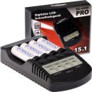 BC-4000 Pro Akku & USB Ladegerät + 4x AAA 930mAh...