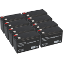 8x Multipower MP1236H 12V 9Ah AGM – passend für Dell DL5000RMI5U USV