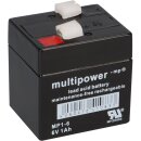 Multipower Blei Akku MP1-6 Pb 6V 1Ah AGM