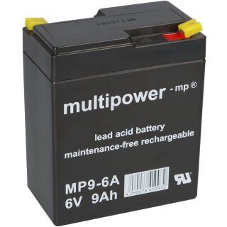 Multipower Blei Akku MP9-6A Pb 6V 9Ah AGM