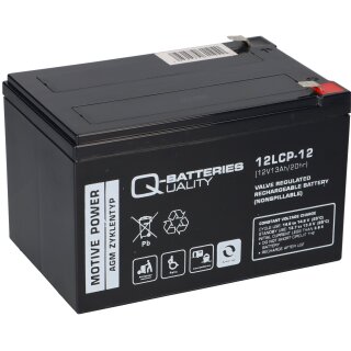 Q-Batteries 12LCP-12 12V 13Ah Blei Akku Zyklentyp AGM Deep Cycle VRLA