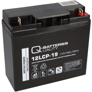 Q-Batteries 12LCP-19 12V 19Ah Blei Akku Zyklentyp AGM - Deep Cycle VRLA
