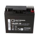 Q-Batteries 12lcp-19 / 12v - 19Ah lead battery cycle type agm - Deep Cycle vrla