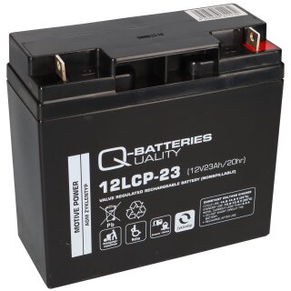 Q-Batteries 12LCP-23 12 V 23 Ah AGM Deep-Cycle-Akku