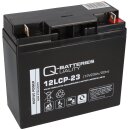 Q-Batteries 12LCP-23 12 V 23 Ah AGM Deep-Cycle-Akku