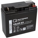 Q-Batteries 12LCP-23 / 12V - 23Ah Blei Akku Zyklentyp AGM...