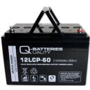 Q-Batteries 12LCP-60 12V 63Ah Blei Akku Zyklentyp AGM...