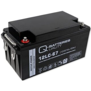 Q-Batteries 12LC-67 12V 67Ah Blei Akku Zyklentyp AGM Deep Cycle VRLA