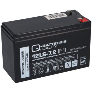 Q-Batteries 12LS-7.2 F1 12V 7,2Ah Blei-Vlies-Akku AGM