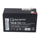Q-Batteries 12ls-7.2 f2 12v 7.2Ah lead-fleece battery / agm vrla with VdS