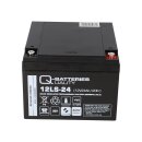 Q-Batteries 12LS-24 12 V 24 Ah AGM Bleiakku VdS G105114