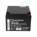 Q-Batteries 12LS-26 12 V 26 Ah AGM Bleiakku VdS G112006