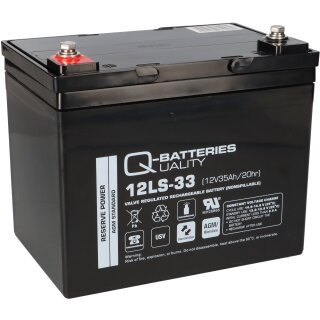 Q-Batteries 12LS-33 12V 35Ah Blei Akku Standard-Typ AGM