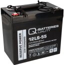 Q-Batteries 12LS-55 12V 55Ah Blei Akku Standard-Typ AGM...