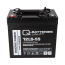 Q-Batteries 12LS-55 12 V 55 Ah AGM Bleiakku