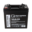 Q-Batteries 12LS-55 / 12V - 55Ah Blei Akku Standard-Typ AGM VRLA 10 Jahres Typ