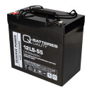 Q-Batteries 12ls-55 / 12v - 55Ah lead acid battery standard type agm vrla 10 year type