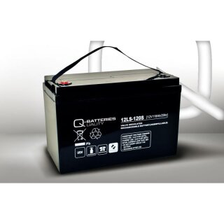 Q-Batteries 12LS-120S 12V 118Ah Blei Akku AGM 10 Jahres Typ