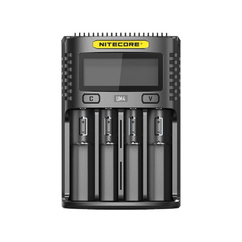 Nitecore Schwarz Um4 4-Schacht Usb-Ladegerät