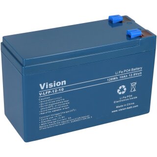 Vision LiFePO4-Akku VLFP1210 LiFePO4 12V 10Ah BMS Balancer