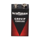 Kraftmax Lithium 9V Block Hochleistungs- Batterien für Rauchmelder Feuermelder - 10 Jahre Batterie Lebensdauer