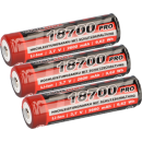 3x Kraftmax 18650 3,7V 9,62 Wh 2600mAh Akku PCB Schutzschaltung