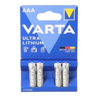 Varta Ultra Lithium Micro Batterie 4er Blister AAA 6103