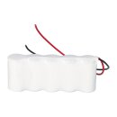 Notleuchtenakku 6V 2500mAh NiCd C F1x5 HT | 20cm Kabel