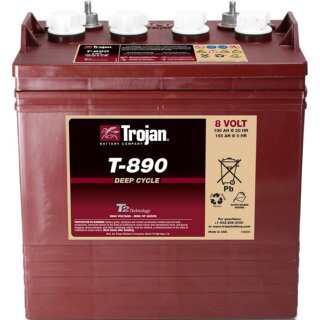 Trojan T-890 8V 190Ah Deep Cycle Traktionsbatterie ELPT-Anschluss