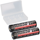 2x Kraftmax 18650 Pro Hochleistungsakku Li-Ion 3,6V / 3400mAh - in 2er Box inkl. Micro-USB Ladebuchse