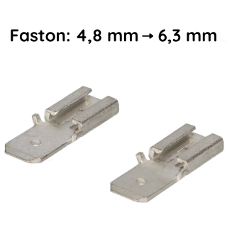 Faston Adapter von 4,8mm auf 6,3mm