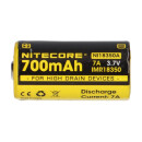 Nitecore Li-Ion Akku Typ 18350 IMR (NI18350A) 700mAh für Leuchten