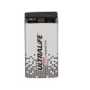 Ultralife U9VL-J-P Lithium 9V Block Batterie 1200mAh - passend für Rauchmelder & Sicherheitstechnik