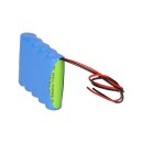 Notleuchtenakku 6V 1800mAh NiMH AA F1x5 | 20cm Kabel
