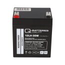 Q-Batteries 12LH-30W 12 V 5 Ah / 30 W AGM Hochstrom-USV-Akku