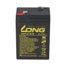 Kung Long battery wp4.5-6 agm lead fleece 6 volt 4.5Ah with faston 4.8mm