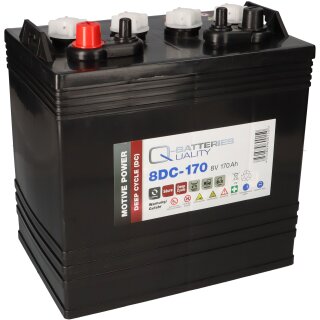 Q-Batteries 8DC-170 8V 170Ah Deep Cycle Traktionsbatterie