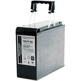 Q-Batteries 12LFT-55 12V 55Ah AGM Blei Akku 10-Jahrestyp VRLA