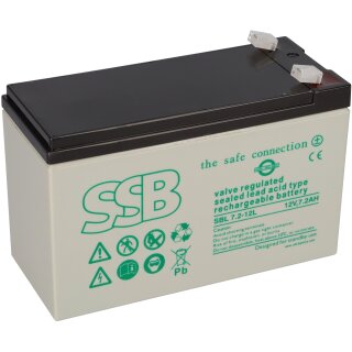 SSB Blei Akku SBL 7.2-12L 12V 7.2Ah 6,3mm Faston