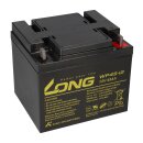 2x Kung Long battery 12v 45Ah Pb battery lead gel wp45-12 vds