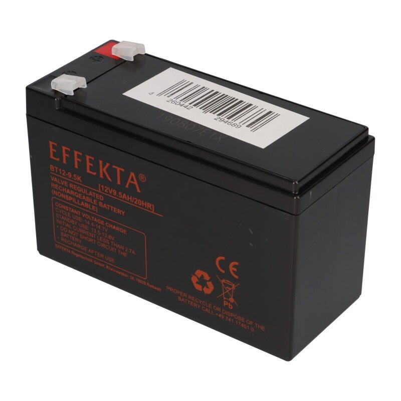 12V 5Ah Batteria Piombo Acido, SBY AGM 12 5, 90x70x101 (LxLAxA), Terminale T2 Faston