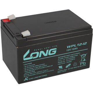 Kung Long Akku 12V 12Ah Pb Batterie Bleigel WPL12-12 Longlife