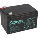 Kung Long Akku 12V 12Ah Pb Batterie Bleigel WPL12-12...