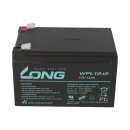 Kung Long WPL12-12 12V 12Ah AGM Bleiakku F2 6,3mm Longlife