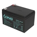 Kung Long WPL12-12 12V 12Ah AGM Bleiakku F2 6,3mm Longlife