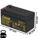 agm lead battery 12v 1,2Ah + charger